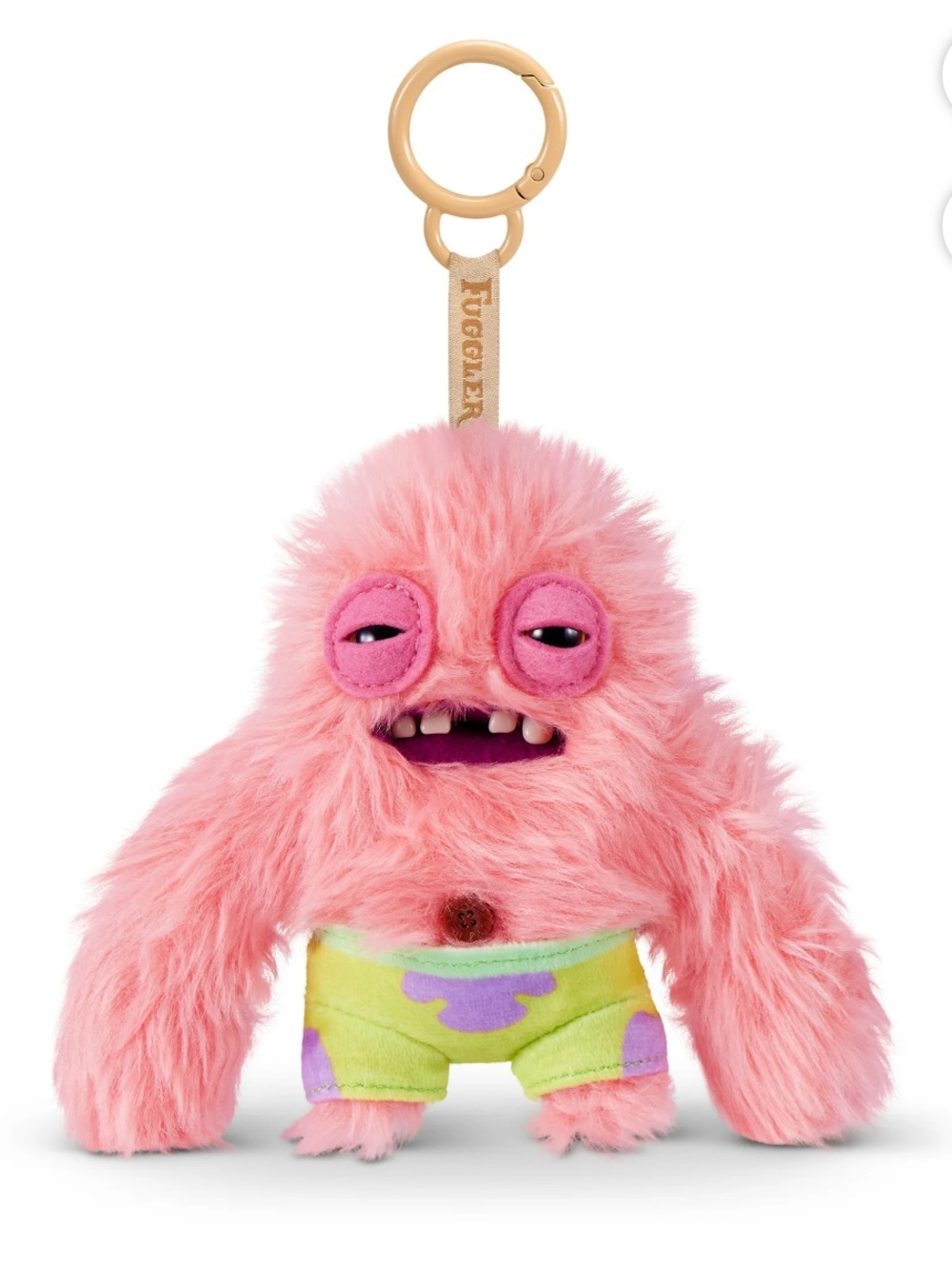 Fuggler Patrick Star Pink Plush collectible Keychain -